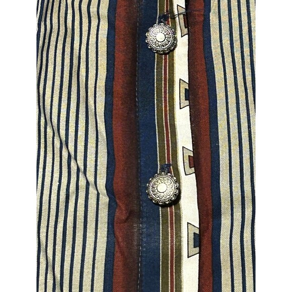 Vintage Panhandle Slim Western Vest Women’s M Southwest Aztec Concho Buttons - Picture 2 of 6